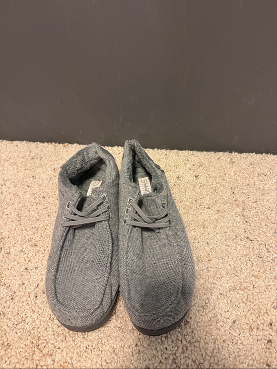 Magellan Outdoors Other - Magellan Outdoors Men's Grey Slip-On Loafers with Faux Fur Collar
